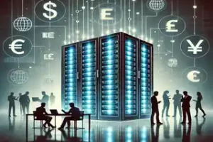 A modern, clean digital illustration representing the concept of budget friendly servers for startups